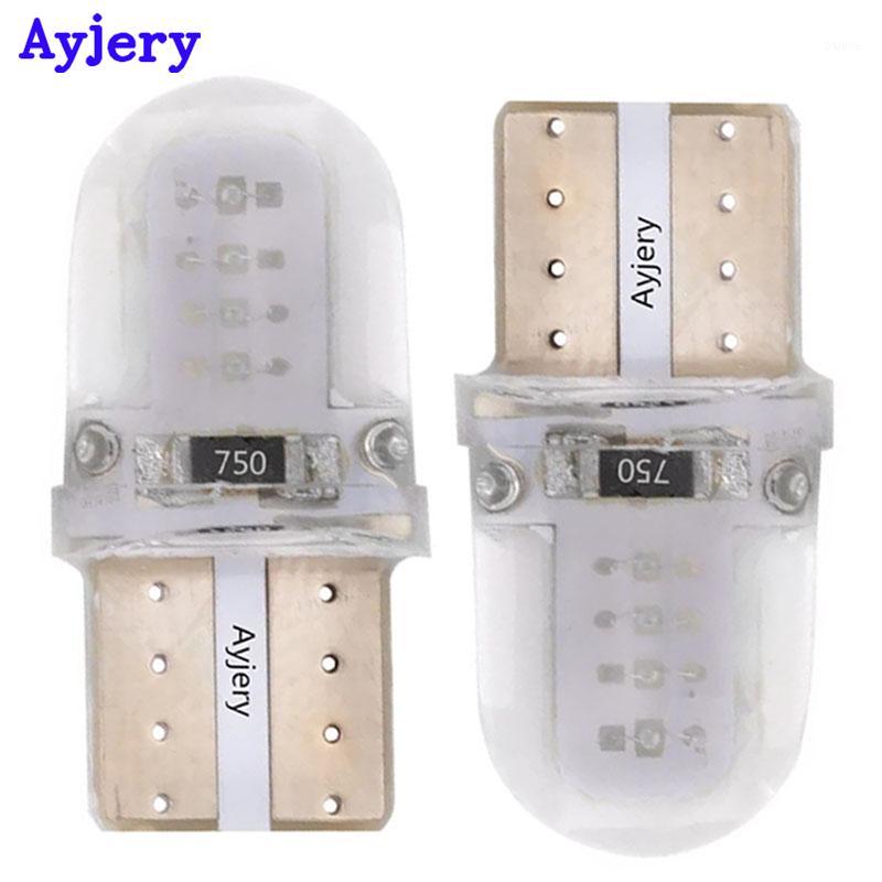 

AYJERY Wholesale !! 300PCS T10 LED Car Lights 194 168 W5W COB 8 SMD SILICA Auto Bulbs Clearance Light 12V DC White Blue Red1, As pic