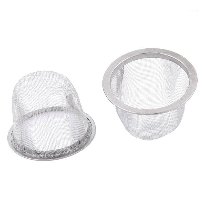 

2 pieces 60mm diameter mesh round filter strainer can sieve filter silver1