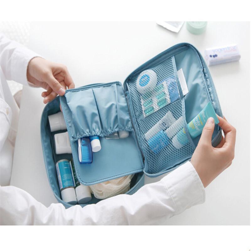 

Large Cosmetic Bag Makeup Case Hang Travel Wash Toiletry Organizer Storage Pouch Bathroom Travel Multifunction Bags