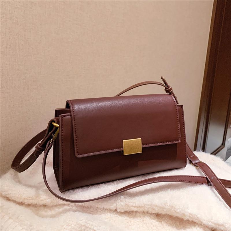 

Women Shoulder Bag Red Fashion Crossbody Bag Artificial Leather Female Youth High Quality Small Square New Solid Color