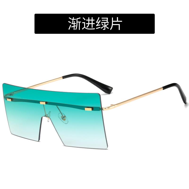 

Abay Brand Women's Sunglasses New European American One-Piece Large Square Frame Sun Glasses for Men and Women Ocean Pink Oculos