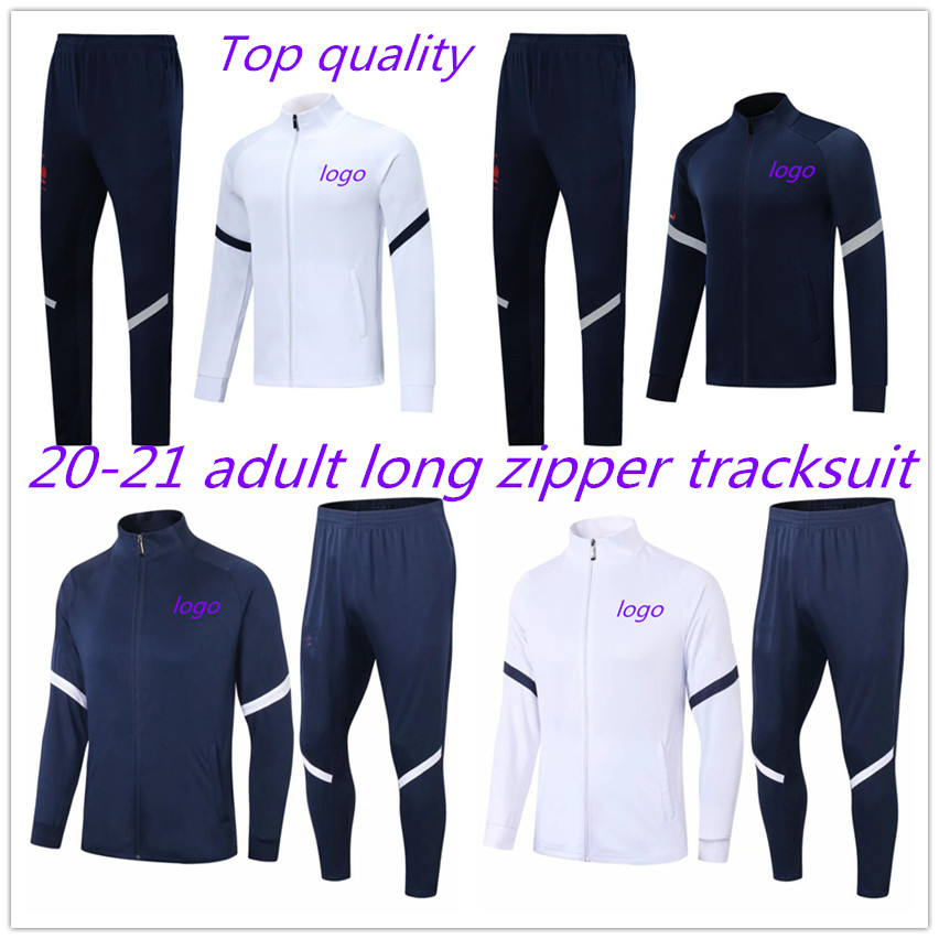 

21 22 French soccer adult Tracksuit long zipper GRIEZMANN jacket 2021 2022 POGBA chandal MBAPPE training suits sports wear, Black