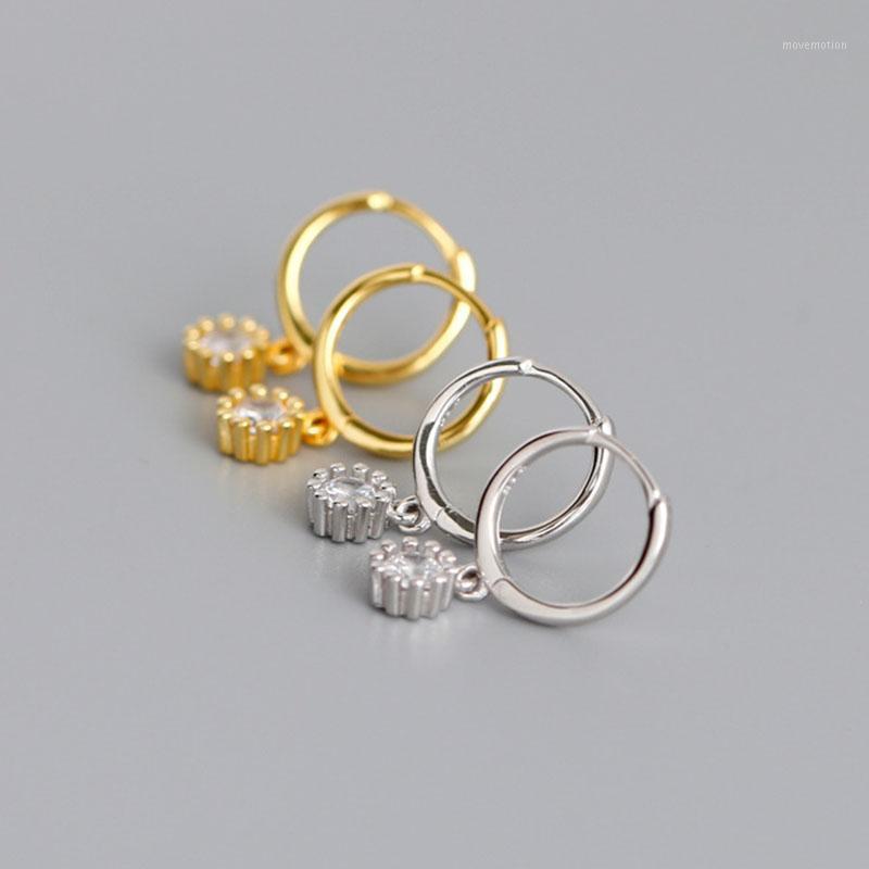 

925 Sterling Silver Cubic Round Zirconia Golden Hoop Earrings For Women/Girls/Wife Wedding Party Gifts Fine Jewelry New Arrival1