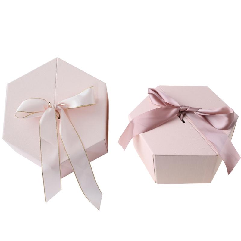 

Valentine's Day Hex Flip Flower Gift Box for Birthdays, Bridal Showers, Wedding F1CC