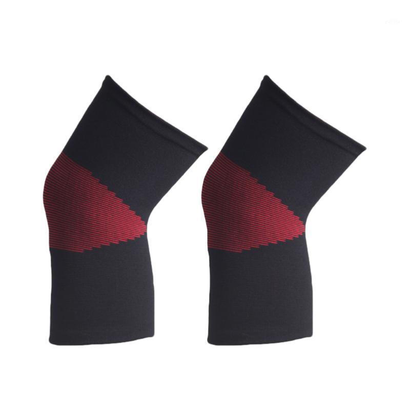 

1 Pair Sports Kneepad Elastic Outdoor Sports Exercise Fitness Knee Brace Protection Knee Pad Knees Sleeves Black and Red Size1, Black red