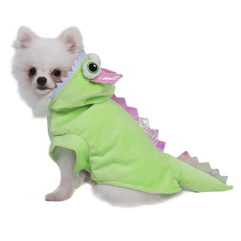 

Cats 3D Pterosaurs Dress Fashion Shirt Pet Cosplay Transfiguration Clothes Puppy Hoodie Sweater Warm Sweatshirt, Light green