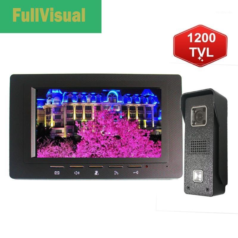 

Fullvisual 7 Inch Video Intercom Doorbell Camera System 1200TVL Video Door Phone Electronic Lock Supported(Not Included) IR Leds1