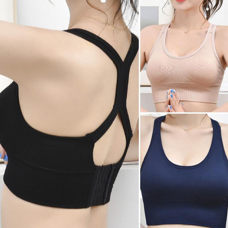 

Seamless Sports Bra Women 2020 Padded Push Up Sports Underwear Shockproof Running Fitness Bra Wirefree Yoga yoga top, Black