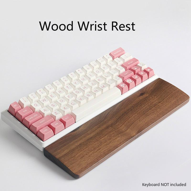 

Walnut Wood Wrist Rest for Mechanical Keyboard Solid Wooden Wrist Pad Palm Support Compatible 61 87 104 Keyboard1