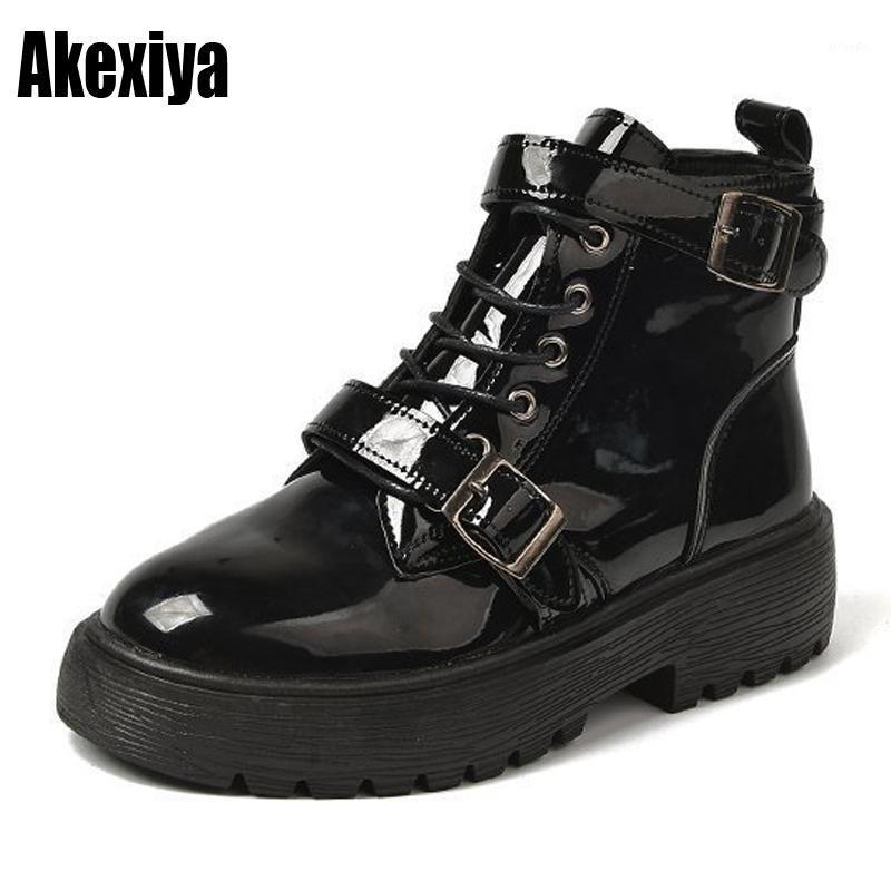 

New Pu Leather Women Buckle Ankle Boots Winter Female Big Size Boots Elegant High Heels Party Office Shoes Woman p0181, Black