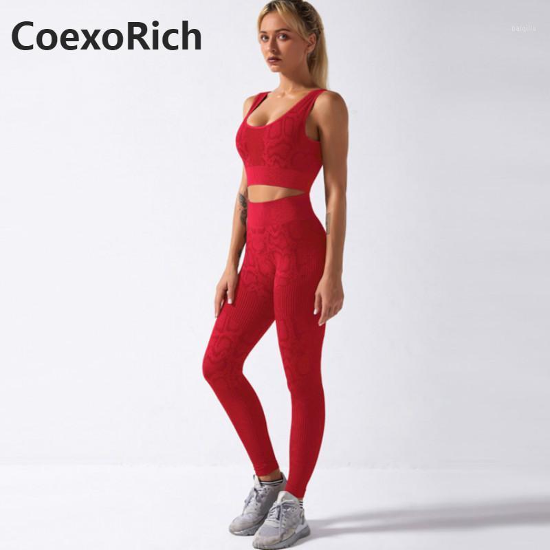 

Gym Yoga Set Tracksuit Women Sportswear Sports Bra Suit Workout Clothes Fitness Crop Top High Waist Leggings Sleeveless1, Brown suit