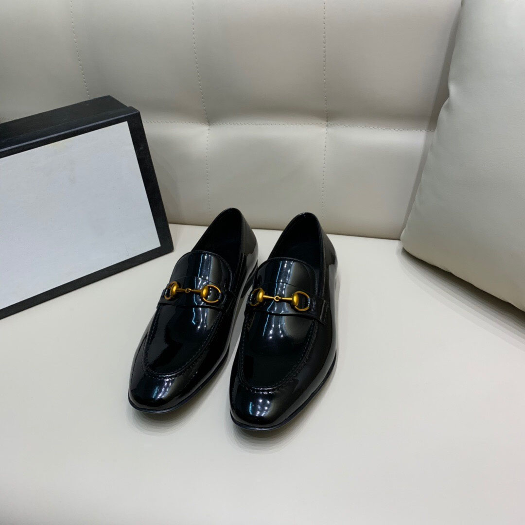 

2021 Men Classic Party Wedding Dress Shoes Fashion Elegant Formal Slip On Office Brand Designer Oxfords Size 38-44, Black 1