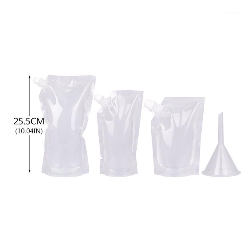 

Drink Packaging Bag Juice Milk Coffee Plastic with Handle Holes Pouch for Beverage for Straw1
