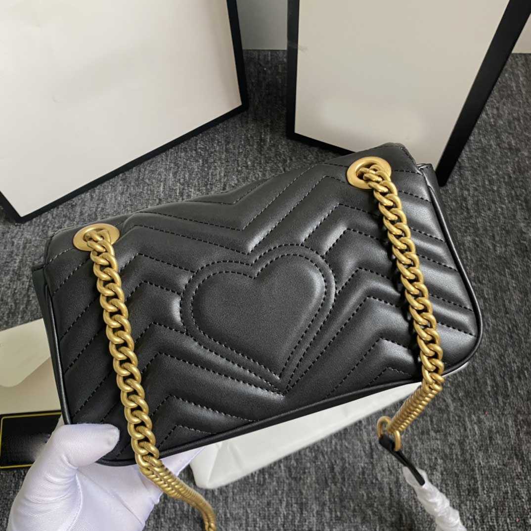 

Designer Bags Classic Marmont Bags Luxury Handbag Genuine Leather Bag Serial Number High Quality Women Fashion Cross body Totes, Color1