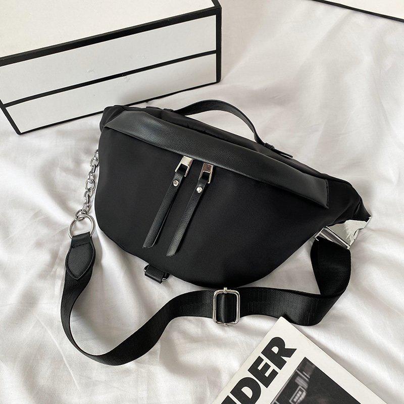 

Fanny Pack Fashion Nylon Female Belt Bag New Women Waterproof Crossbody Chest Packs Girl High-Quality Small Shoulder Waist Bags, Beige