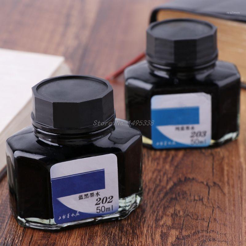 

50ml Bottled Glass Smooth Writing Fountain Pen Ink Refill School Student Stationery Office Supplies 4 Colors Whosale & Dropship1