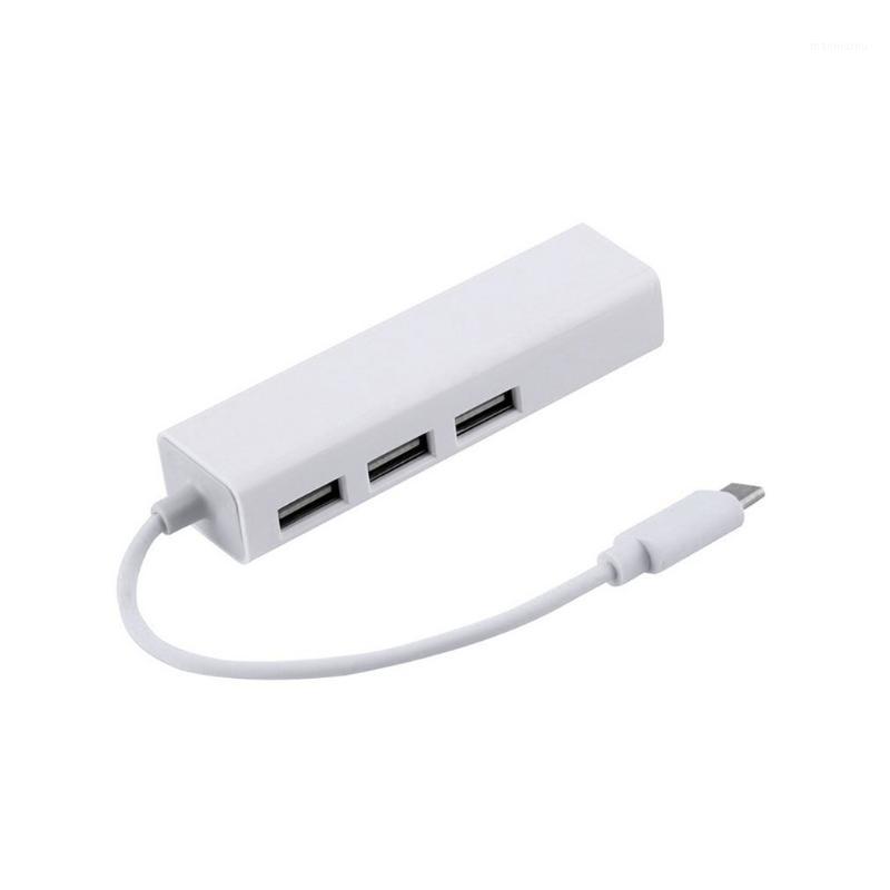 

High Qulaity USB 3.1 Type C USB-C Multiple 3 Ports Hub with Ethernet Network LAN Adapter White Noenname_null Stock 14cm1