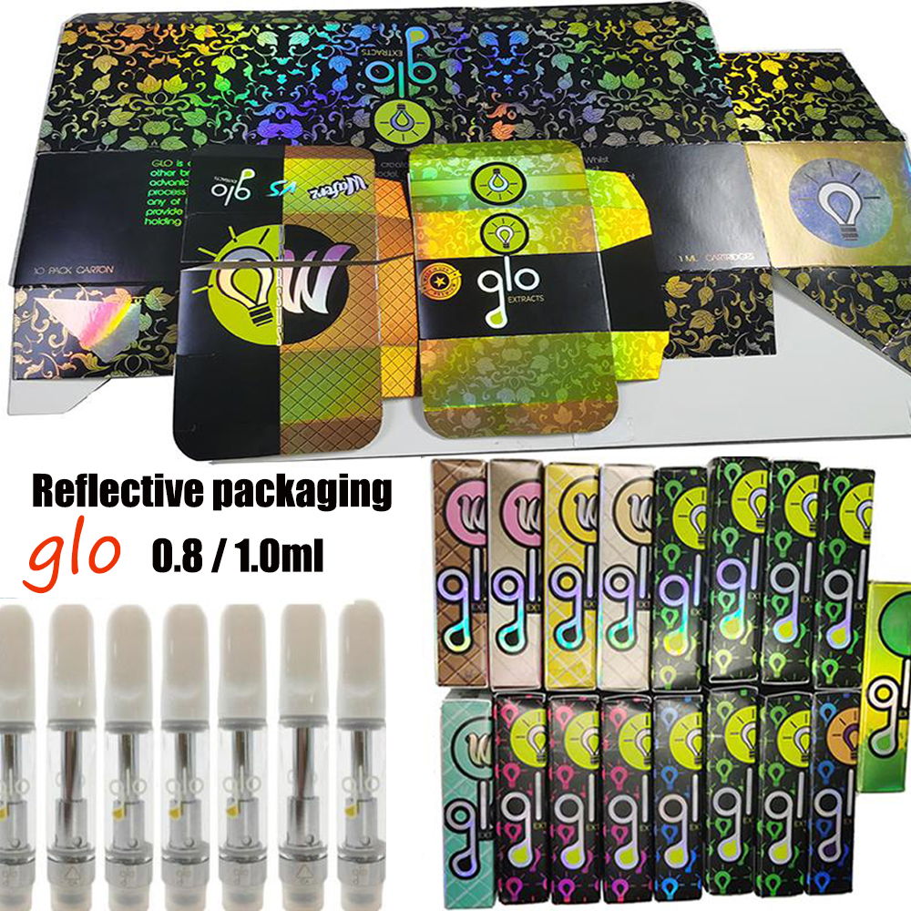 

Glo Vape Cartridges 0.8ml 1ml Atomizer Ceramic Coil 510 Cartridge Extracts Glass Empty Carts Pack Box