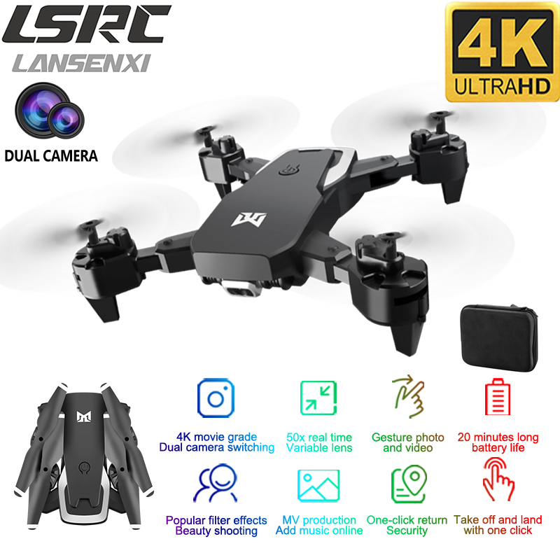 

2020 New drone KK6 RC Drone 4K HD Dual Camera 50X Times Zoom WIFI FPV Foldable Quadcopter One-click Return Kids Toys