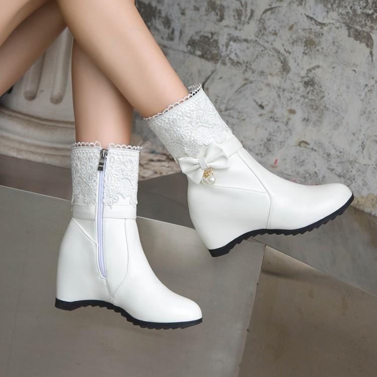 

Women's Rubber Boots Boots-Women Female Shoes Round Toe Winter Footwear Zipper Rain 2021 Large Size Rock Ankle Ladies Autumn