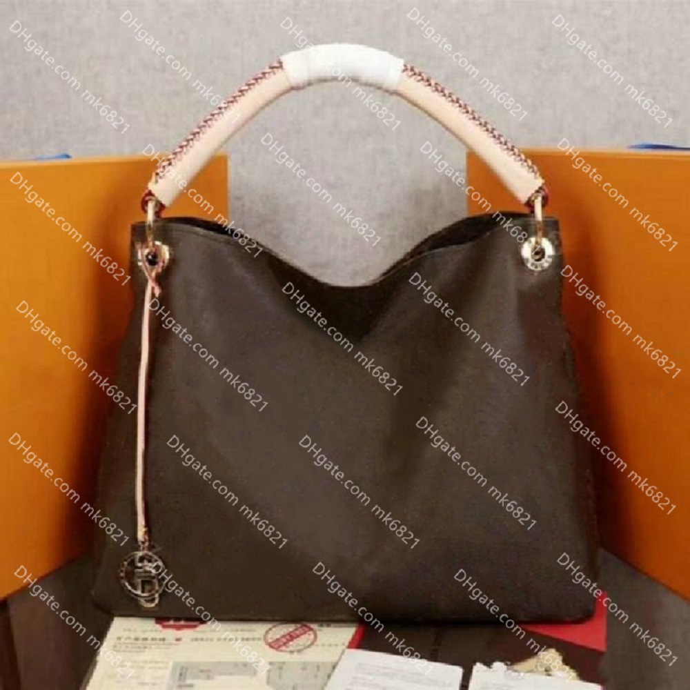 

Artsy Women Handbag Luxury Designers Bag Top-Quality Ladies Shoulder Bags Large Capacity Tote Embossing Flowers and Plaid, Brown flowers