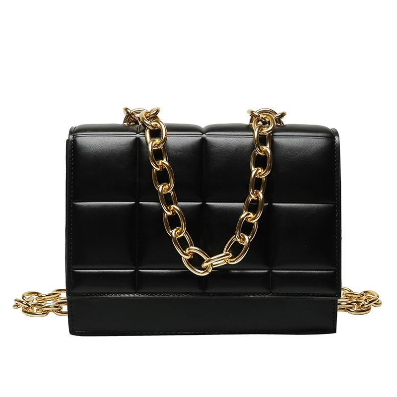 

2021 Autumn and Winter New High-quality Ladies Handbags Korean Fashion Ladies One-shoulder Messenger Portable Small Square Bag, Black