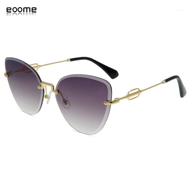 

eoome Lady catty eyes New 2020 luxury Elegant gentle Women sunglasses metal New fashion Hot selling Cat eye shape fast delivery1