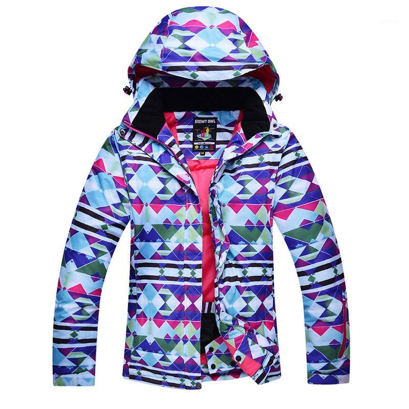 

Colorful woman Snow jackets outdoor skiing suit coats snowboarding clothes waterproof windproof winter snow dress jackets -301, Blue