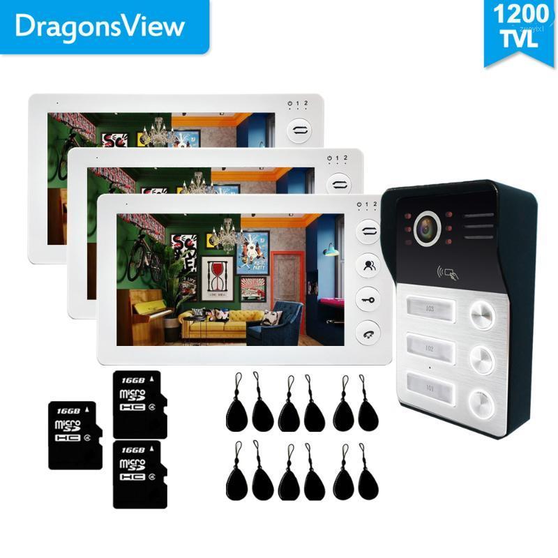 

Dragonsview 2-3-4 Apartment/Family/Household Video Door Phone Doorbell Intercom System With Camera RFID Unlock Record SD Card1