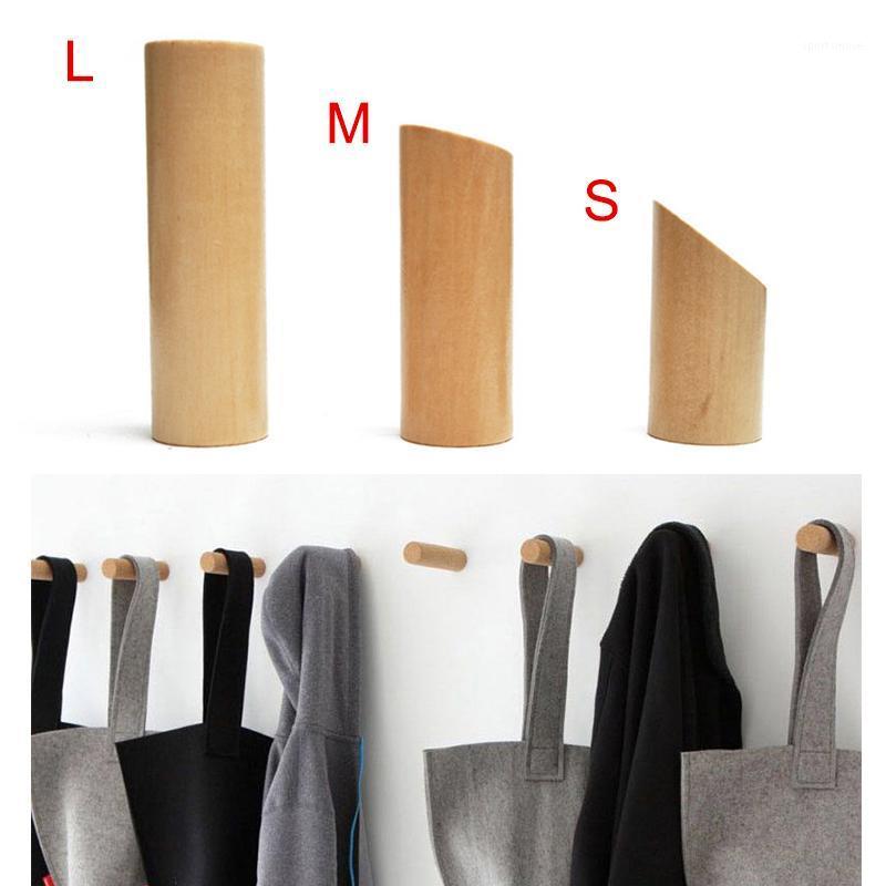 

Natural Wooden Coat Hook Study Wall Mounted Clothes Scarf Hat Bag Storage Hanger MYDING1