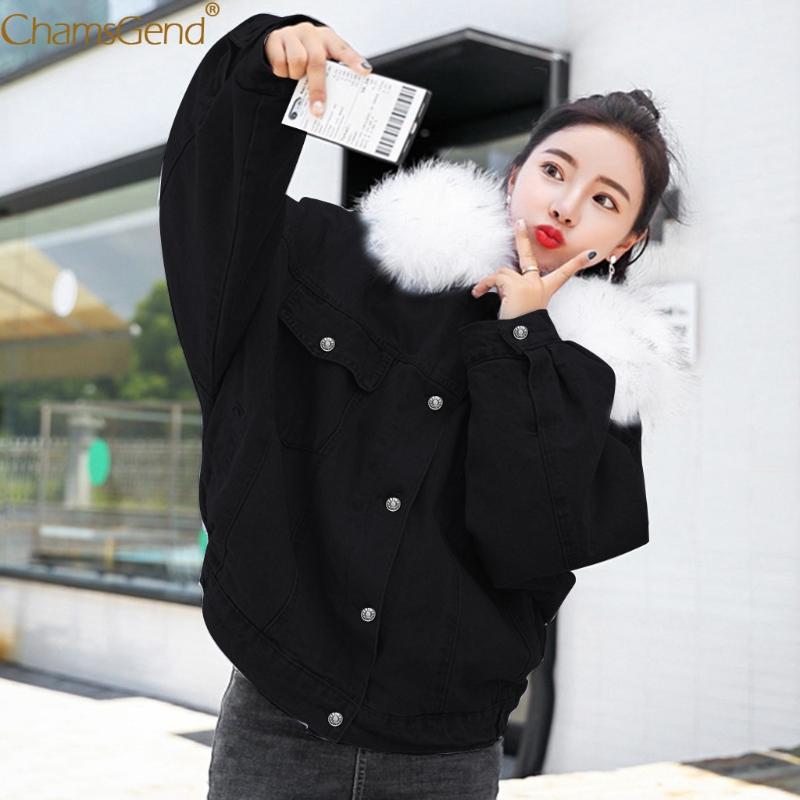 

Women Warm Denim Jacket Female Coat Fashion Winter Coat Oversized Short Collar Jacket Winter White Hooded Outwear Oct, Wh