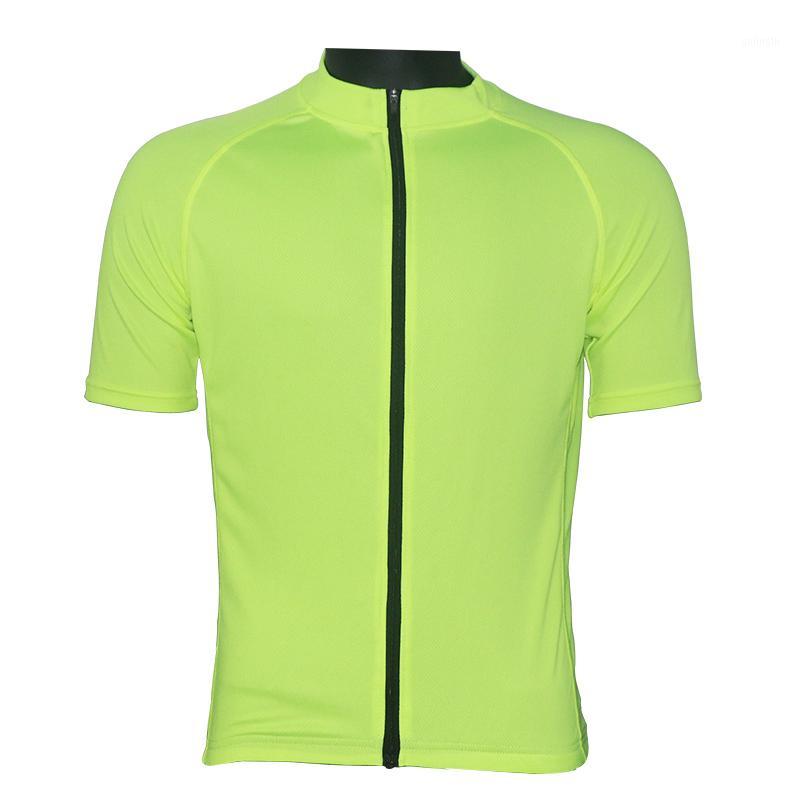 

New Style Men Cycling Jersey Riding Race Wear Pro Team Summer Tops Short Sleeve Shirt Pure Color1, Light green