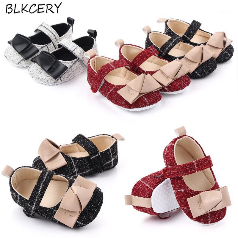 

New Fashion Brand Newborn Baby Shoes for Girl Toddler Crib Shoes with Bows Infant Slippers Soft Sole Princess Flats 1 Year Old1, Black