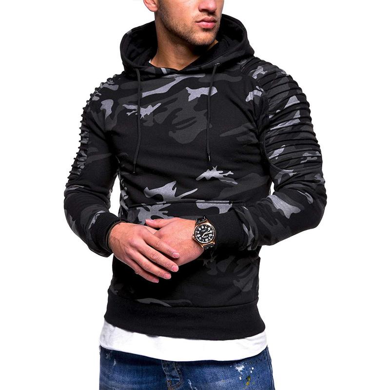 

Men's Striped Hoodies Winter Gym Training camo Sweater Sport Exercise Casual Sport Hoodies Workout jacket Running Windbreaker, Black