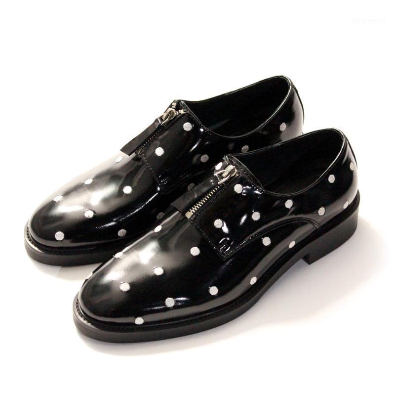 

handmade mens dress shoes high quality Italian design and Hand-polished men shoes White Pot Zip1, As pic