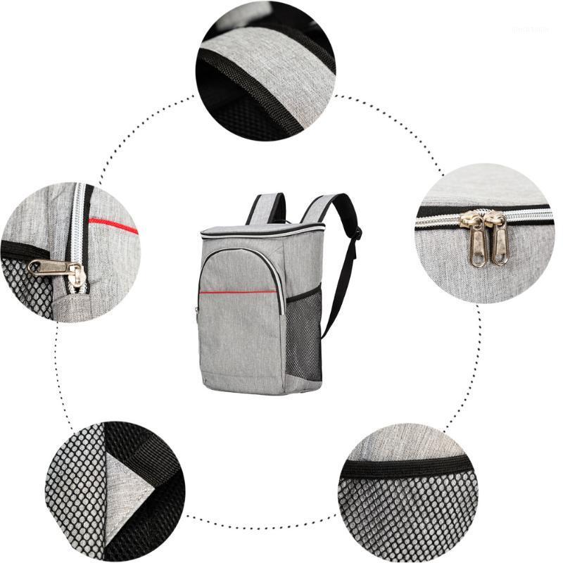 

18L Rucksack Picnic Backpack Lunch Bag With Handle Zipper Portable Hiking Travel Insulated Cooling Oxford Cloth Outdoor Camping1, Black