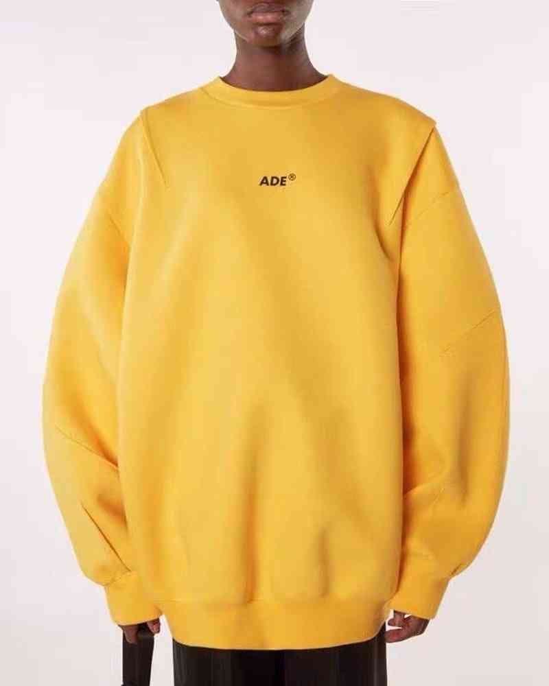 

22SS Solid Crew Neck 100% Cotton Oversize ADER ERROR Hoodies Men Women Sports Style Spirng Autumn Viking Harajuku, Blue