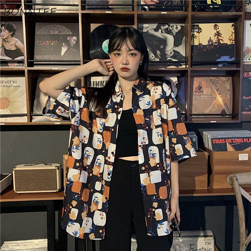 

Blouses Women Harajuku Summer Plus Size Single-breasted Chic Ladies Streetwear Top Ulzzang Basic Popular Teens Blouse New Shirts1, 94132