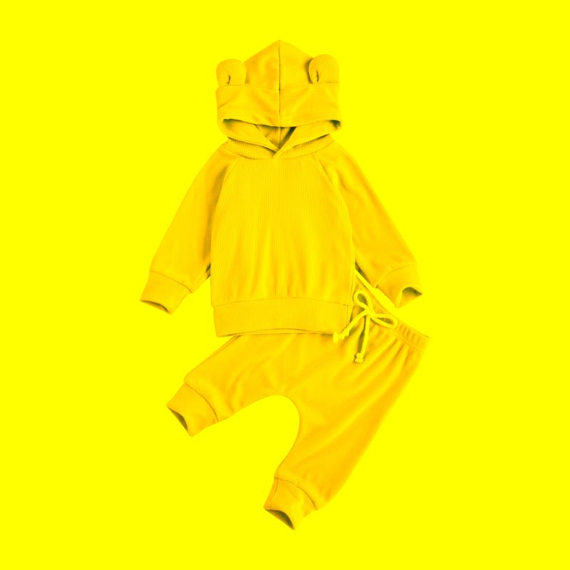 

Clothing Sets OPPERIAYA Born 2-piece Autumn Casual Outfit Set Long Sleeve Solid Color Hoodie And Bandage Pants For Kids Baby Boys, White