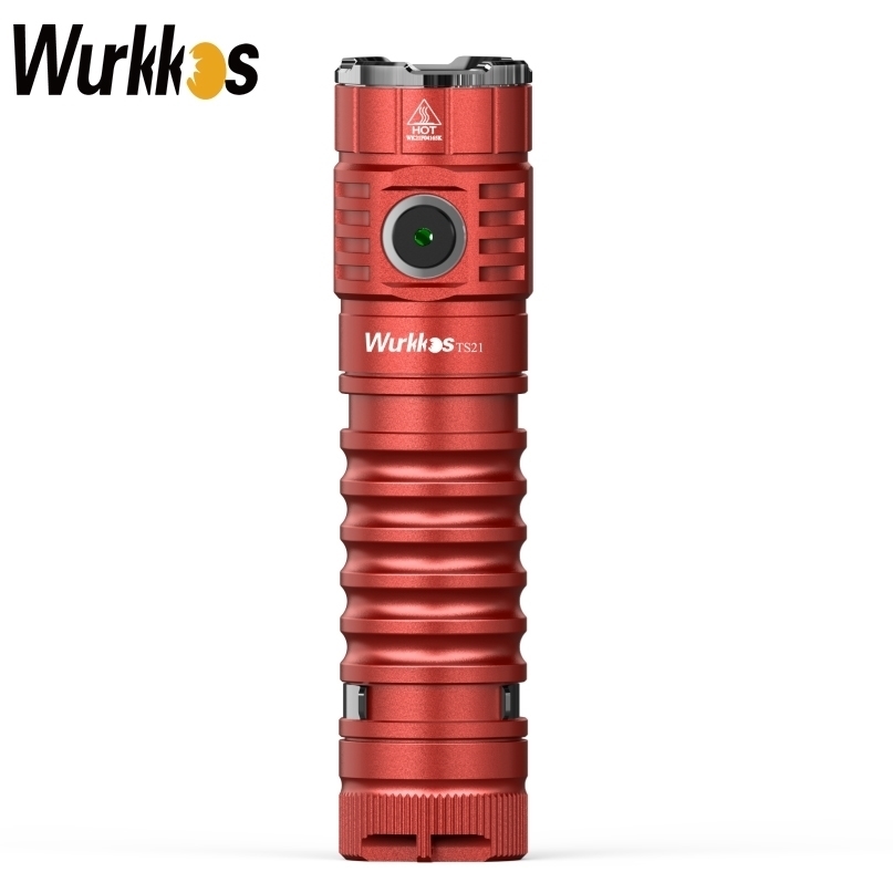 

Wurkkos TS21 Rechargeable 21700 Flashlight 3500LM EDC Torch 3* SST20 Emitter Magnet Tail Stainless Steel Bezel Anduril 2.0 220217