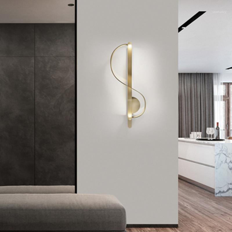 

Unusual Copper/Metal Led Wall Lamp Warm Light Living room Corridor Wall Light Bedside Lamp Hotel Sconce Atmosphere Deco1