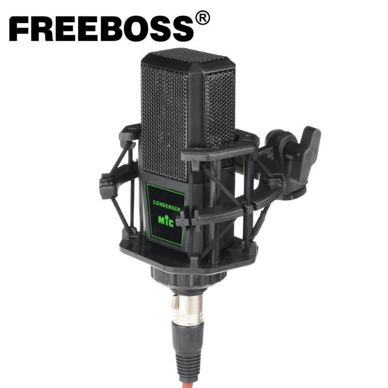 

FREEBOSS CM-12 48V Phantom Power Broadcasting Sing Studio Recording Chorus Chat Vocal Metal Professional Condenser Microphone