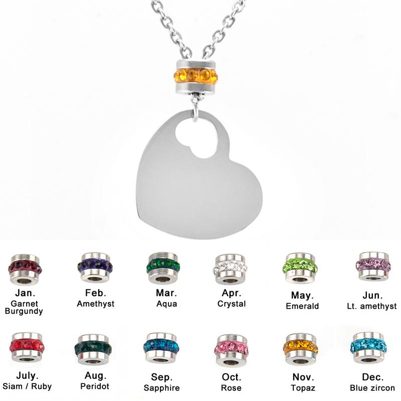 

Simsimi Mix styles birth stones charm Choker lucky stone for women female jewelry stainless steel Origin fashion necklaces gift