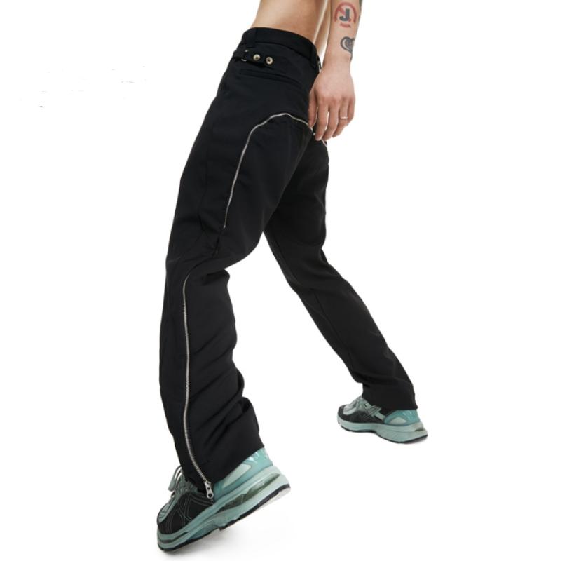 

2021 Men Women's clothing Catwalk Independent tailoring Drop zipper casual Pants Plus Size costumes 27-46, Black