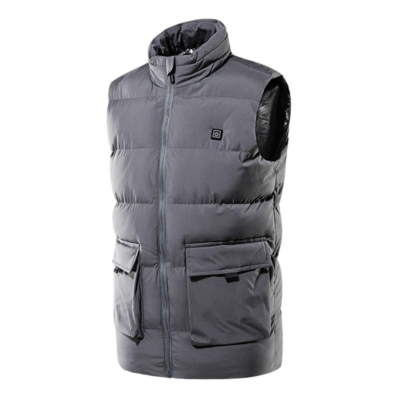 

Winter Warm Men Women Heating Vest Usb Infrared Flexible Electric Outdoor Jacket Outdoor Fishing Cycling Climbing Durable Vest, Gray