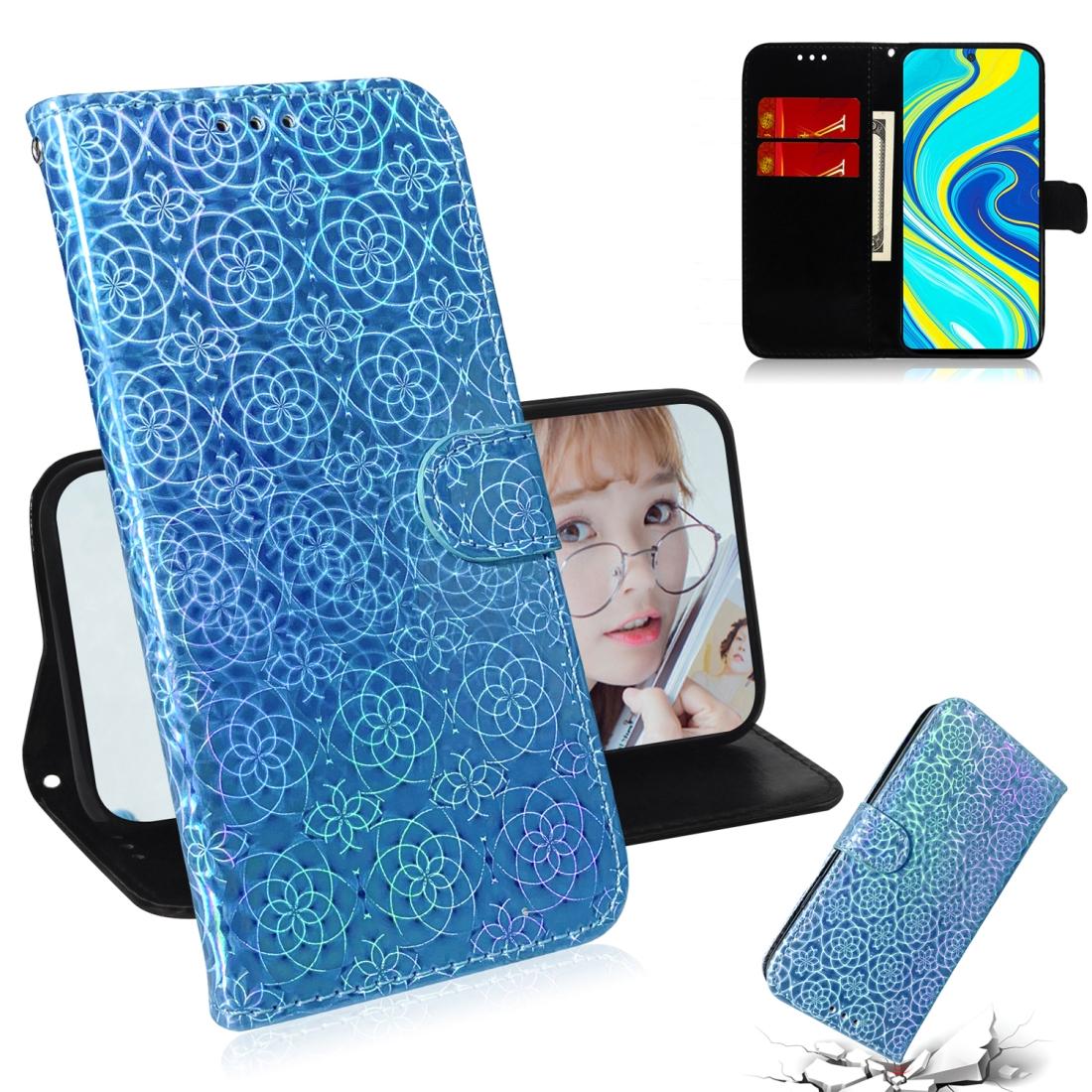 

For Xiaomi Redmi Note 9S Note 9 Pro Max Solid Color Colorful Magnetic Buckle Horizontal Flip PU Leather Case with Holder Card Slots Wall