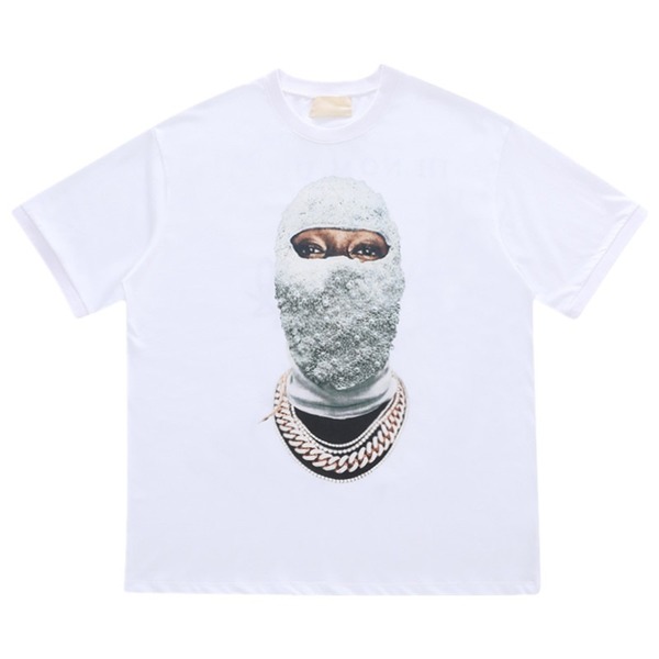 

Men and Women Couples Stranger Things Masked Man Pearl Man Signature Round Neck Short Sleeve T-shirt 2020, As pictures