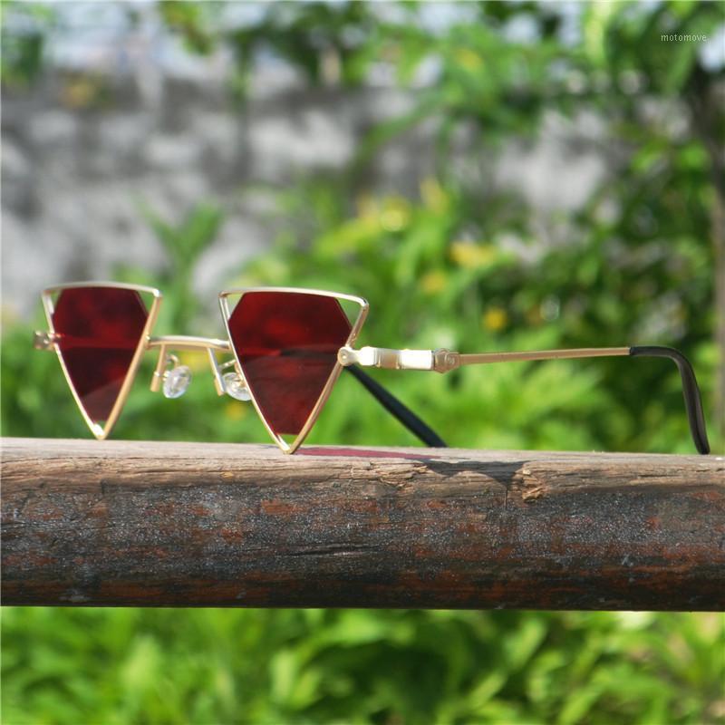 

MINCL Small Oval Sunglasses Men Women Retro Frame Red Vintage Tiny Round Skinny Male Female Sun Glasses Hip hop punk red lens NX1