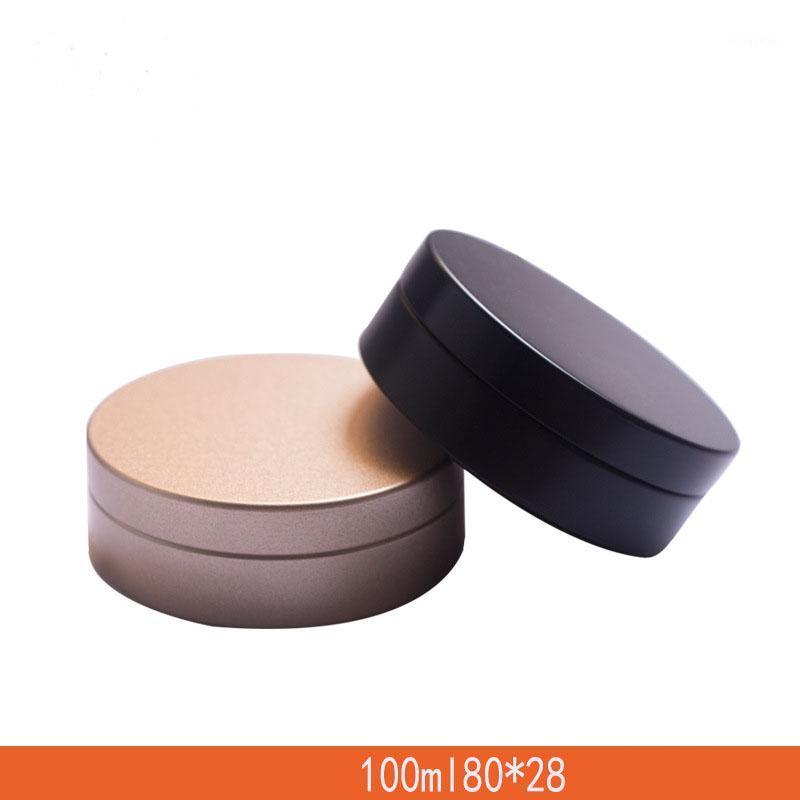 

Dia 80mm Tin Empty Aroma Candle Box Round Cosmetic Cream Jar Earphone Storage Box Frosted Gold 100ML Pomade Packing Pot1