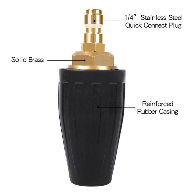 

4000PSI Pressure Washer Turbo Nozzle Spray Tip Rotating 1/4 inch Quick Connect